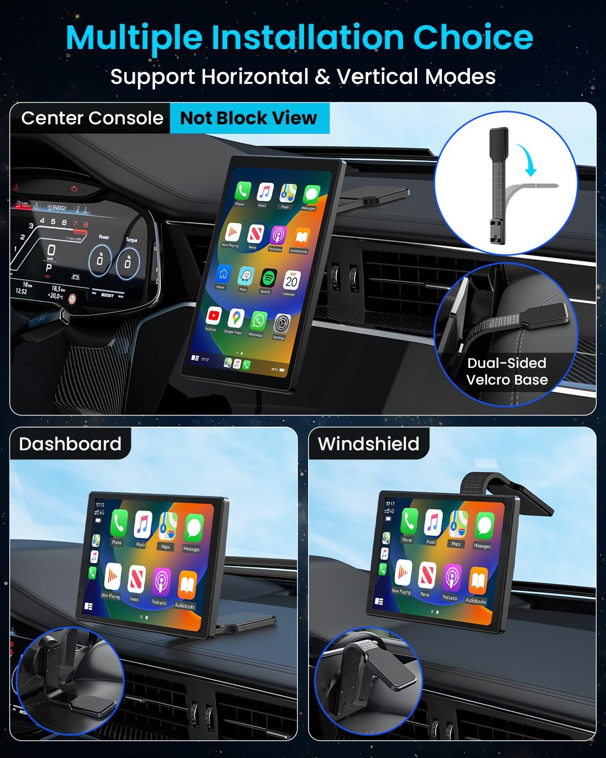 Flexible Arm Mount for IIWEY iK8 CarPlay Screen