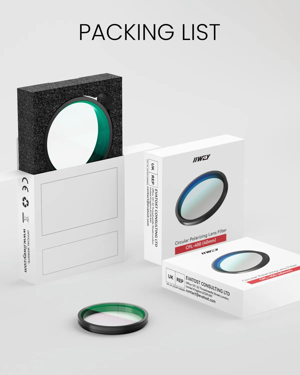 IIWEY 40mm Ultimate CPL Filter for Q7 Dash Cam